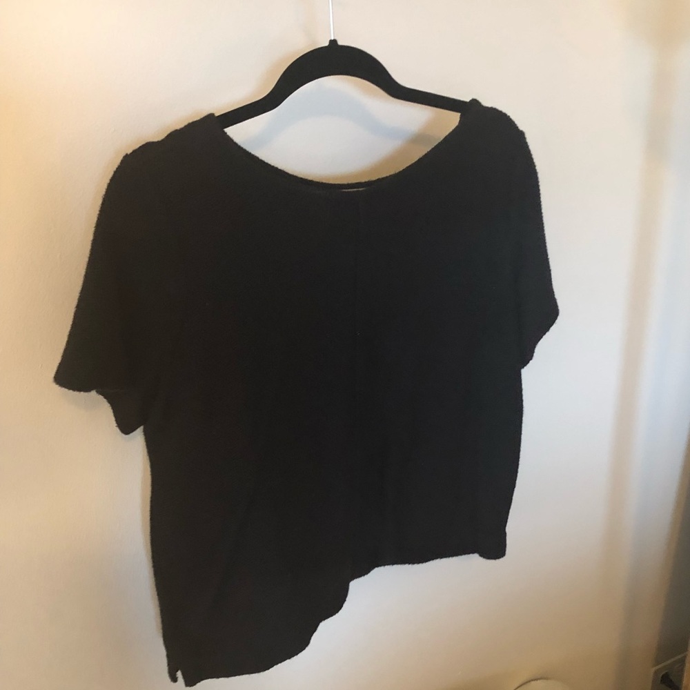 Cropped knit sweater